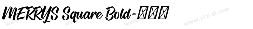 MERRYS Square Bold字体转换